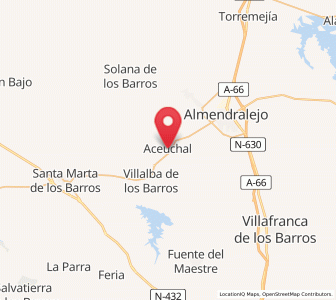 Map of Aceuchal, Extremadura