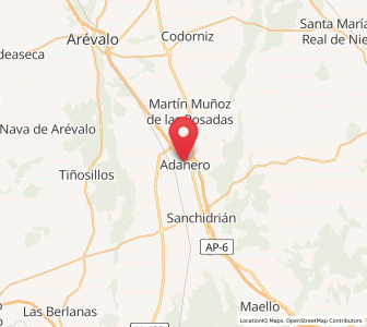 Map of Adanero, Castille and León