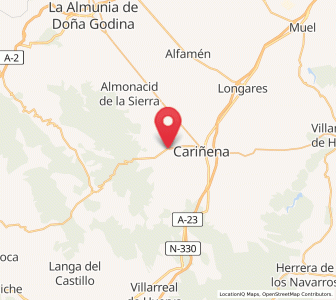 Map of Aguarón, Aragon