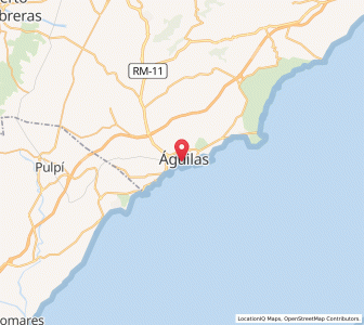 Map of Águilas, Murcia
