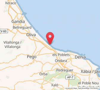Map of Aielo de Rugat, Valencia