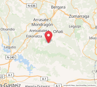Map of Aizkorbe, Basque Country