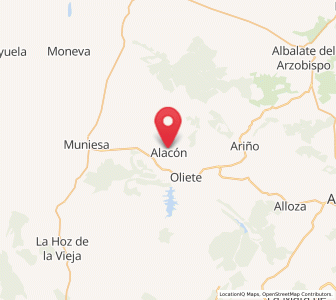 Map of Alacón, Aragon