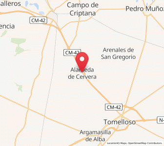 Map of Alameda de Cervera, Castille-La Mancha