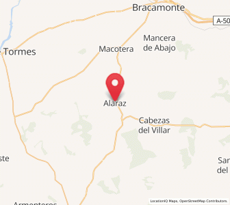 Map of Alaraz, Castille and León