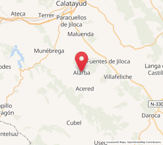 Map of Alarba, Aragon