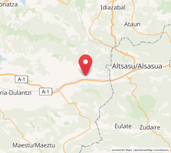 Map of Albeiz / Albéniz, Basque Country