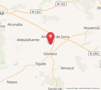 Map of Albocabe, Castille and León