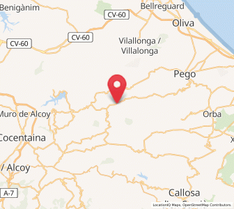Map of Alcalá de la Jovada, Valencia