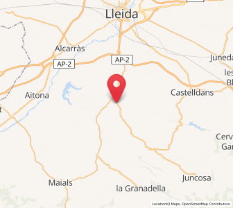 Map of Alcanó, Catalonia