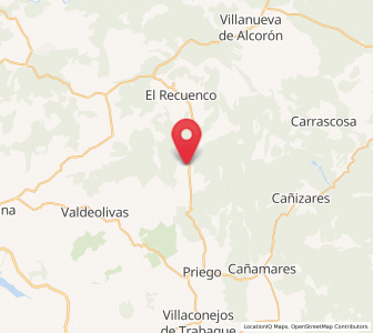 Map of Alcantud, Castille-La Mancha
