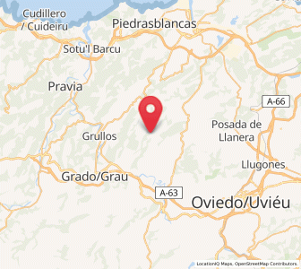 Map of Alcedo, Asturias