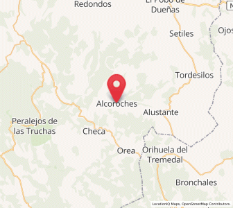 Map of Alcoroches, Castille-La Mancha