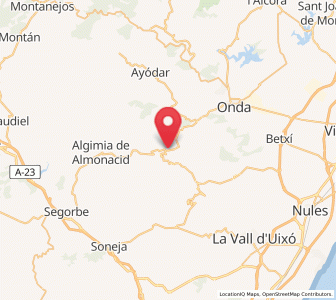 Map of Alcudia de Veo, Valencia