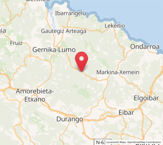 Map of Aldaka, Basque Country
