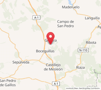 Map of Aldeanueva del Campanario, Castille and León