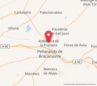 Map of Aldeaseca de la Frontera, Castille and León