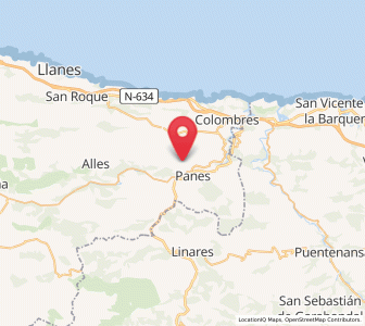 Map of Alevia, Asturias