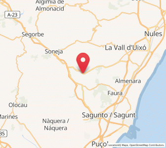 Map of Alfara de Algimia, Valencia