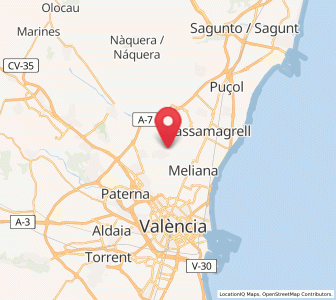 Map of Alfara del Patriarca, Valencia