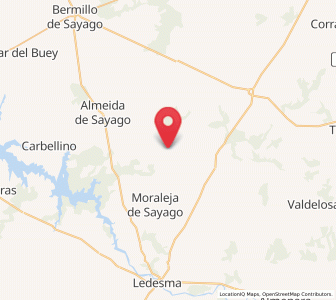Map of Alfaraz, Castille and León