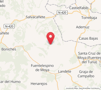 Map of Algarra, Castille-La Mancha