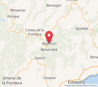 Map of Algatocín, Andalusia
