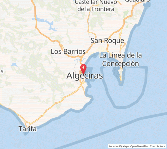 Map of Algésiras, Andalusia