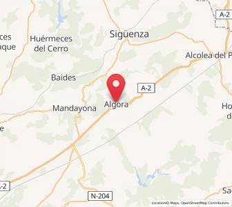 Map of Algora, Castille-La Mancha