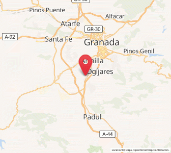 Map of Alhendín, Andalusia