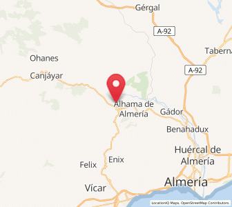 Map of Alicún, Andalusia