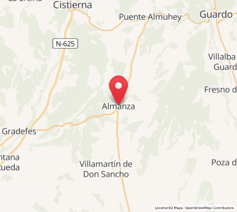 Map of Almanza, Castille and León