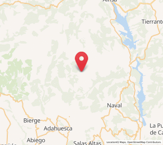 Map of Almazorre, Aragon