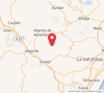 Map of Almedíjar, Valencia