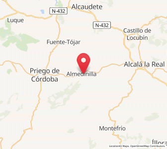 Map of Almedinilla, Andalusia