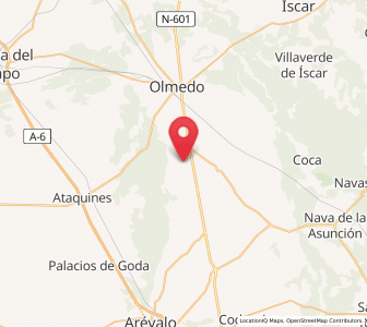 Map of Almenara de Adaja, Castille and León