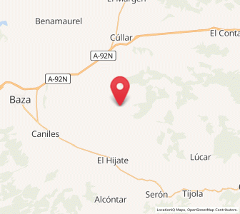 Map of Almendro, Andalusia