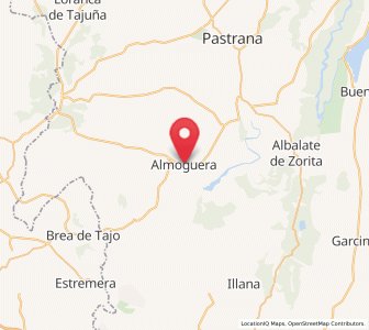 Map of Almoguera, Castille-La Mancha