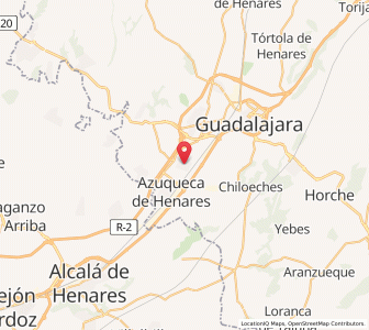 Map of Alovera, Castille-La Mancha