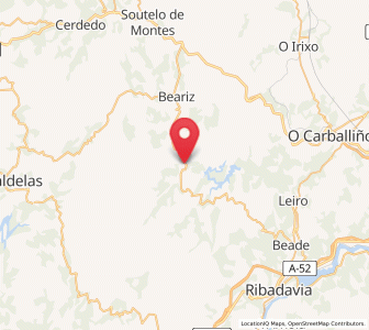 Map of Amiudal, Galicia