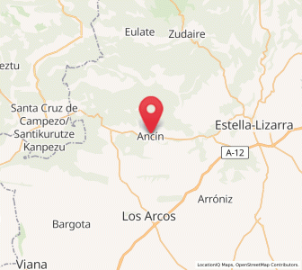 Map of Ancín, Navarre