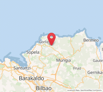 Map of Andraka, Basque Country