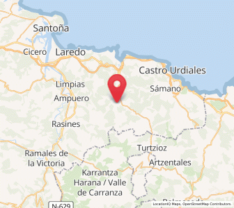 Map of Angostina, Cantabria