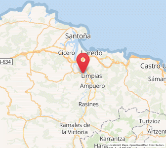 Map of Angustina, Cantabria