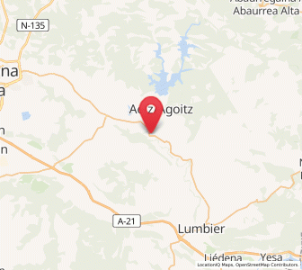 Map of Aós, Navarre