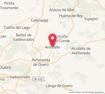 Map of Arandilla, Castille and León