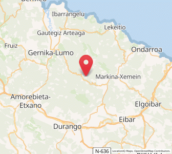 Map of Arbatzegi, Basque Country