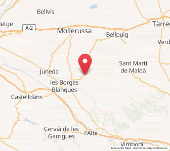 Map of Arbeca, Catalonia