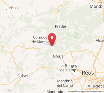 Map of Arbolí, Catalonia