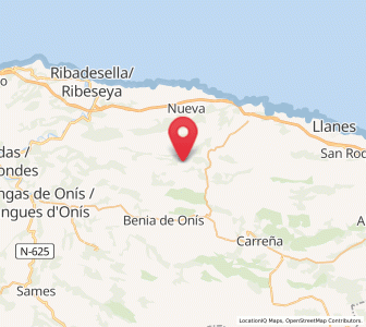 Map of Ardisana, Asturias
